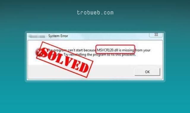 تحميل وتثبيت ملف msvcr120.dll