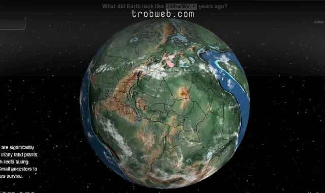 موقع معرفة تمركز دولتك أو مدينتك على الكرة الأرضية قبل ملايين السنين