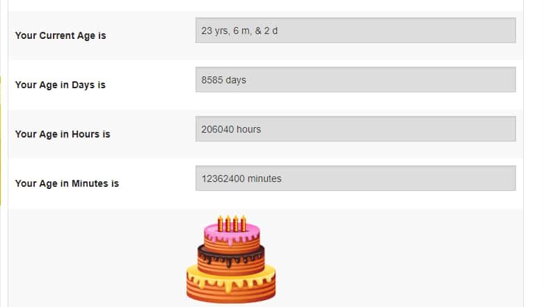 موقع حساب العمر بالدقائق والساعات والأيام بسهولة تامة موقع حساب العمر بالدقائق والساعات والأيام بسهولة تامة
