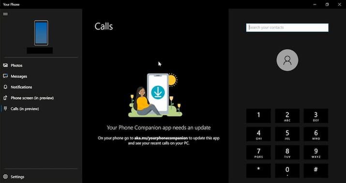 إجراء مكالمات هاتفك الأندرويد من ويندوز 10