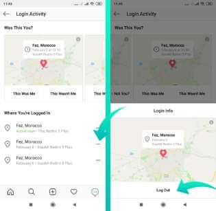 كيفية عمل تسجيل خروج لحسابك انستقرام من كل الأجهزة أو بعضها تسجيل خروج لحسابك انستقرام من جميع الاجهزة أو بعضها