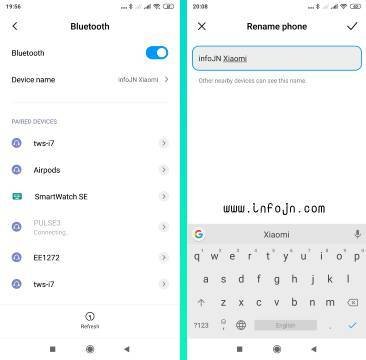 تغيير الاسم المستخدم في بلوتوث Bluetooth تغيير الاسم المستخدم في بلوتوث
