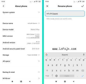 كيفية تغيير إسم جهاز الأندرويد  تغيير إسم المستخدم لجهاز الأندرويد