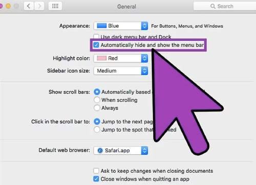 كيفية إخفاء شريط المهام في الماك