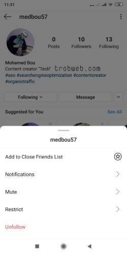 كيفية إعداد قائمة الأصدقاء المقربين على انستقرام
