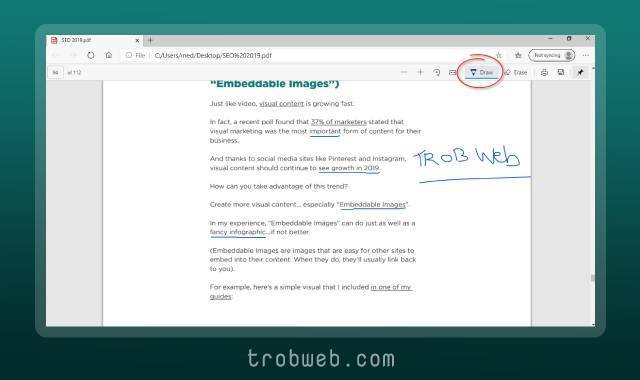 كيفية كتابة تعليقات توضيحية وخطوط على الكلمات والجمل في ملف PDF