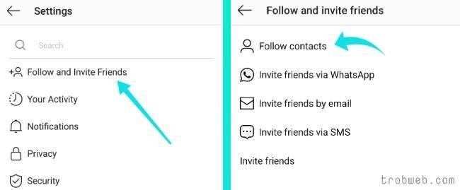 السماح لإنستقرام بإيجاد الأصدقاء عبر أرقام الهواتف المسجلة