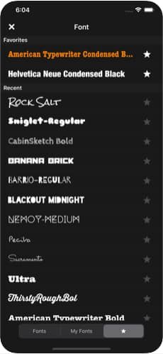 خطوط تطبيق الكتابة على الفيديو للايفون