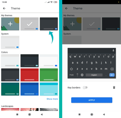 كيفية جعل كيبورد الأندرويد بالوضع المظلم