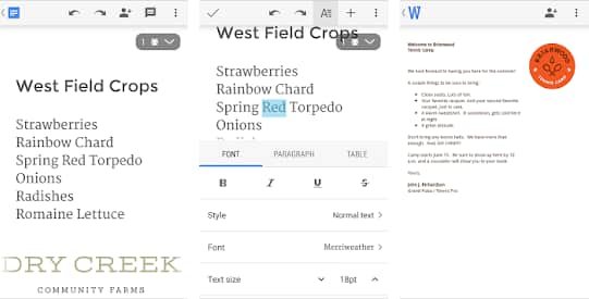 تطبيق Google Docs