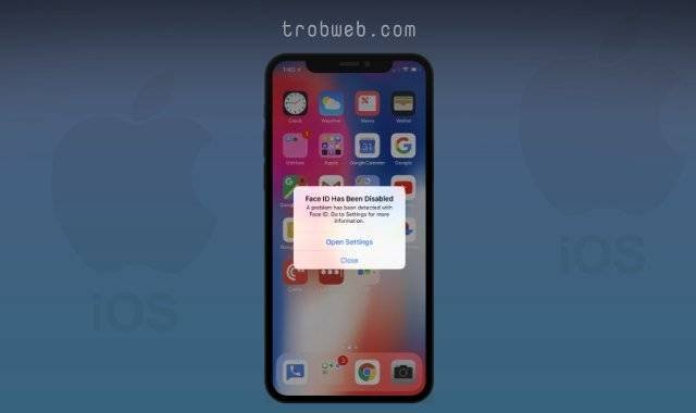 حل مشكلة تم تعطيل معرف الوجه في الايفون