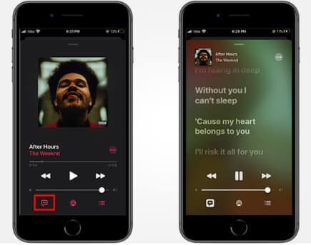عرض كلمات الأغاني lyrics لأي أغنية على Apple Music