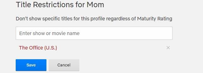 منع ظهور فيلم أو مسلسل في نتفليكس