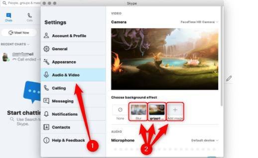 تغيير خلفية في جميع محادثاتك على سكايب