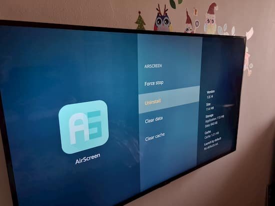 إلغاء تثبيت تطبيق Airscreen