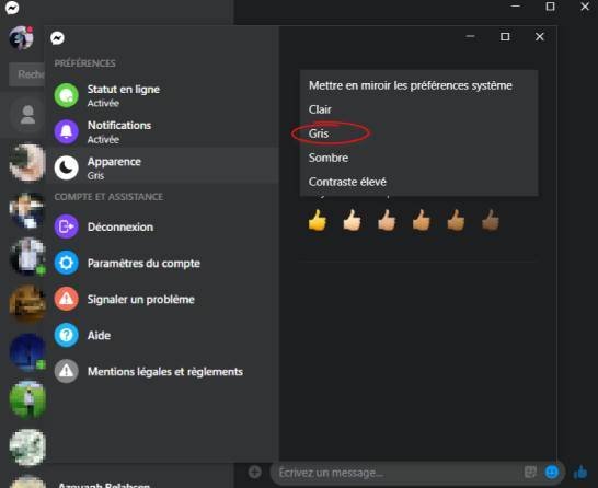 تفعيل الوضع الليلي في فيسبوك ماسنجر على الكمبيوتر
