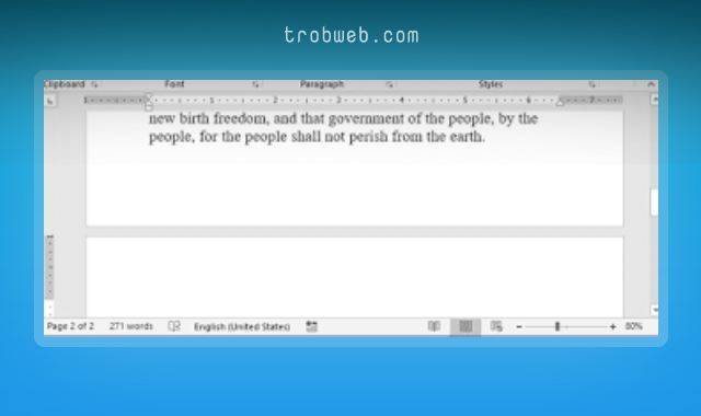 حذف صفحة في مايكروسوفت word