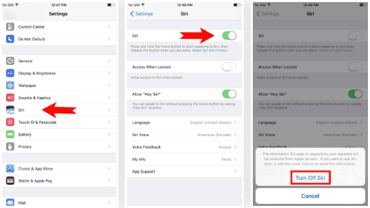 تعطيل سيري في ios 10