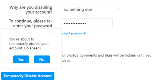 كيفية تعطيل حساب انستقرام بشكل مؤقت