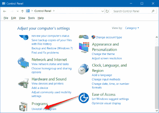 إلغاء تثبيت البرامج من الكمبيوتر على ويندوز 10