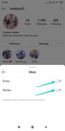 إضهار منشورات وقصص شخص ما على انستقرام