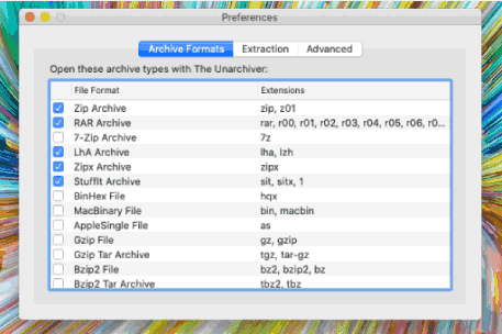 برنامج The Unarchiver لضغط وفك ضغط المافات على mac