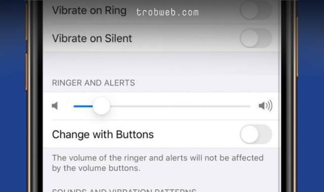 ضبط مستوى صوت المنبه في الايفون