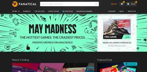 موقع شراء الالعاب Fanatical