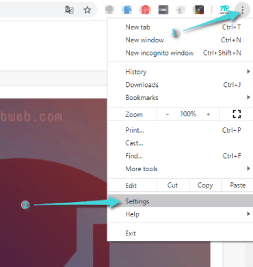 إعدادات Google Chrome