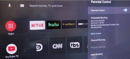 استخدام الرقابة الأبوية في أندرويد TV