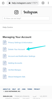 طريقة حذف حساب انستقرام على الايفون