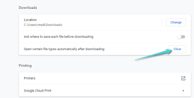 إيقاف تح الملفات تلقائياً بعد التنزيل على جوجل كروم