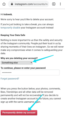 كيفية حذف حساب انستقرام على الايفون