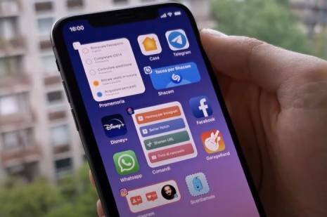 ودجات في الشاشة الرئيسية على نظام ISO 14