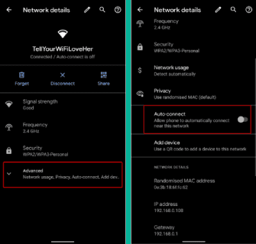 كيفية تعطيل الاتصال التلقائي بشبكات wifi قريبة منك على الاندرويد