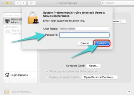 إزالة حساب الضيف على mac