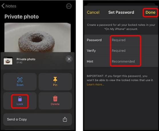 حماية صور الايفون بكلمة مرور