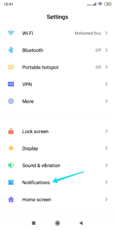 إعدادات الإشعارات في الهاتف الذكي