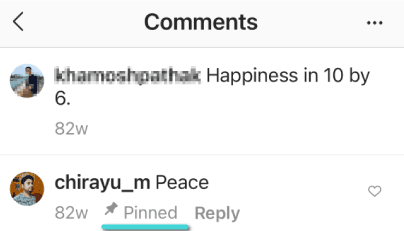 تثبيت التعليق في instagram