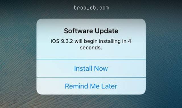 إيقاف ظهور إشعار تحديث نظام iOS