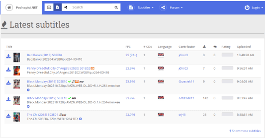 موقع الترجمات podnapisi