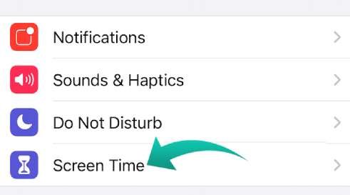 إعدادات Screen time