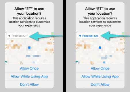 تعطيل الموقع الدقيق