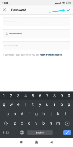 تغيير كلمة مرور حساب instagram