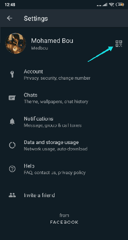 كيفية معرفة كود QR الخاص برقمي whatsapp