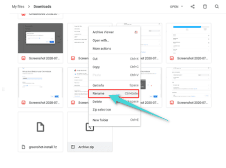 طريقة ضغط الملفات على Chromebook