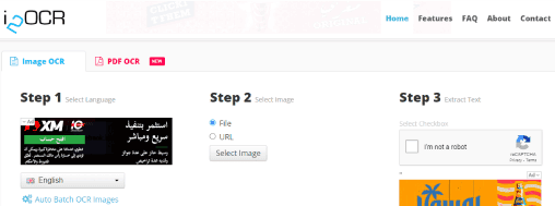 موقع ترجمة الصور i2ocr