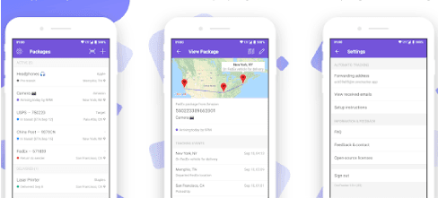 تطبيق تتبع الشحنات