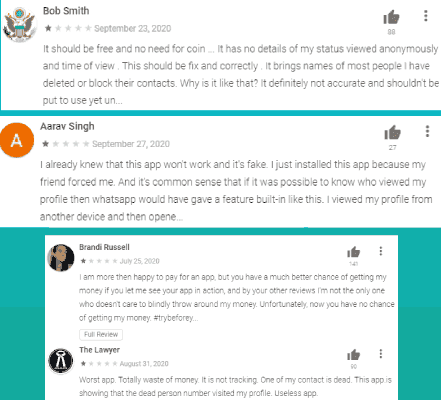 تعليقات عن تطبيقات معرفة من زار بروفايلك Whatsapp