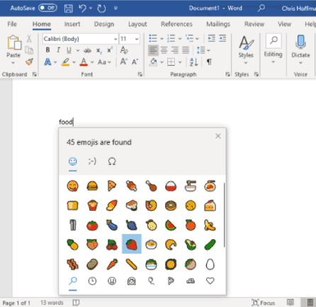 كيفية إدراج الإيموجي في مستند مايكروسوفت وورد